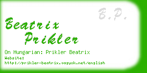 beatrix prikler business card